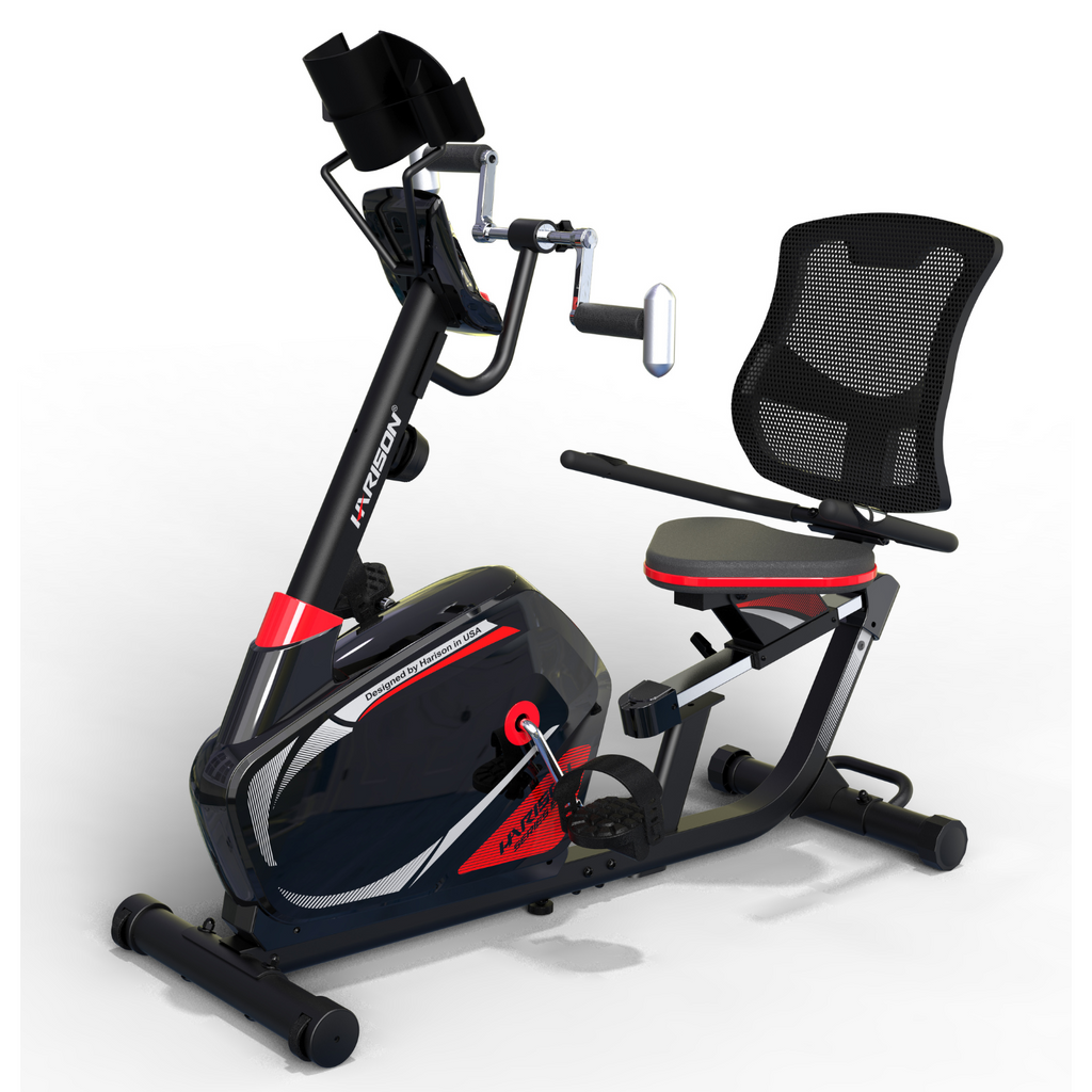 Harison Sharp Series HR-Recumbent Exercise Bike With Arm Exerciser