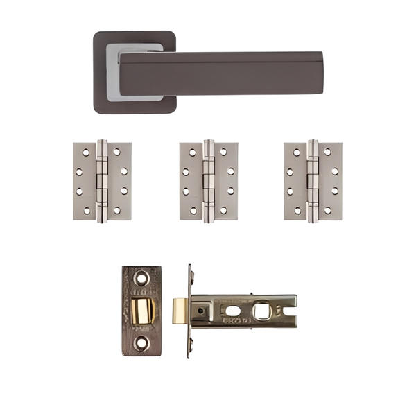 Hadrian Latch Kit Matt Satin Black Finish - Deanta