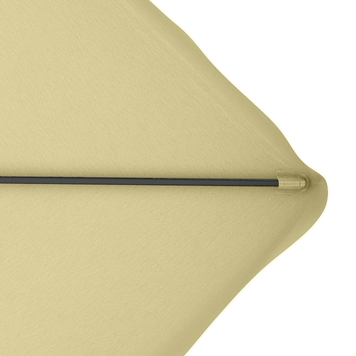 2.5m Square Patio Double Top Cantilever Umbrella with Cross Base and Ruffles, Beige