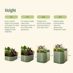 26" Tall 6 In 1 Medium Modular Metal Raised Garden Bed Kit