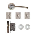 Hera Mortice Kit Satin Nickel Chrome Finish - Deanta