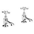 Hex White Basin Taps