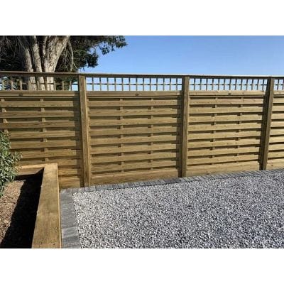 Level Top Hit and Miss Fence Panel Horizontal Boards - All Sizes