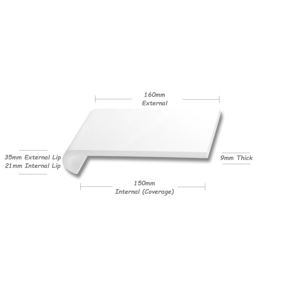 Window Sill Cover Boards - Rounded Edge (1m Length)