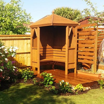 Honeysuckle Corner Arbour - 4ft x 4ft (Pressure Treated)