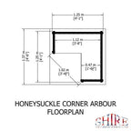 Honeysuckle Corner Arbour - 4ft x 4ft (Pressure Treated)