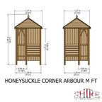 Honeysuckle Corner Arbour - 4ft x 4ft (Pressure Treated)