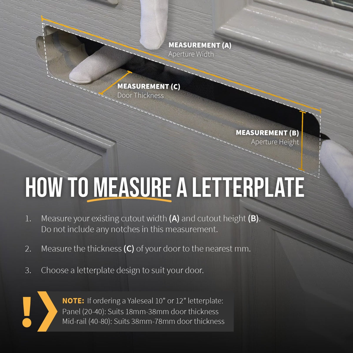 Yale Slimmaster 12" Letterplate