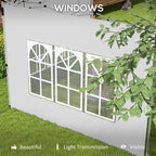 Gazebo Side Panels for 3x3(m) or 3x4(m) Pop Up Gazebo, 2 Pack Sides Replacement, White