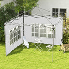 Gazebo Side Panels for 3x3(m) or 3x4(m) Pop Up Gazebo, 2 Pack Sides Replacement, White
