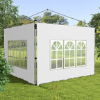 Gazebo Side Panels for 3x3(m) or 3x4(m) Pop Up Gazebo, 2 Pack Sides Replacement, White