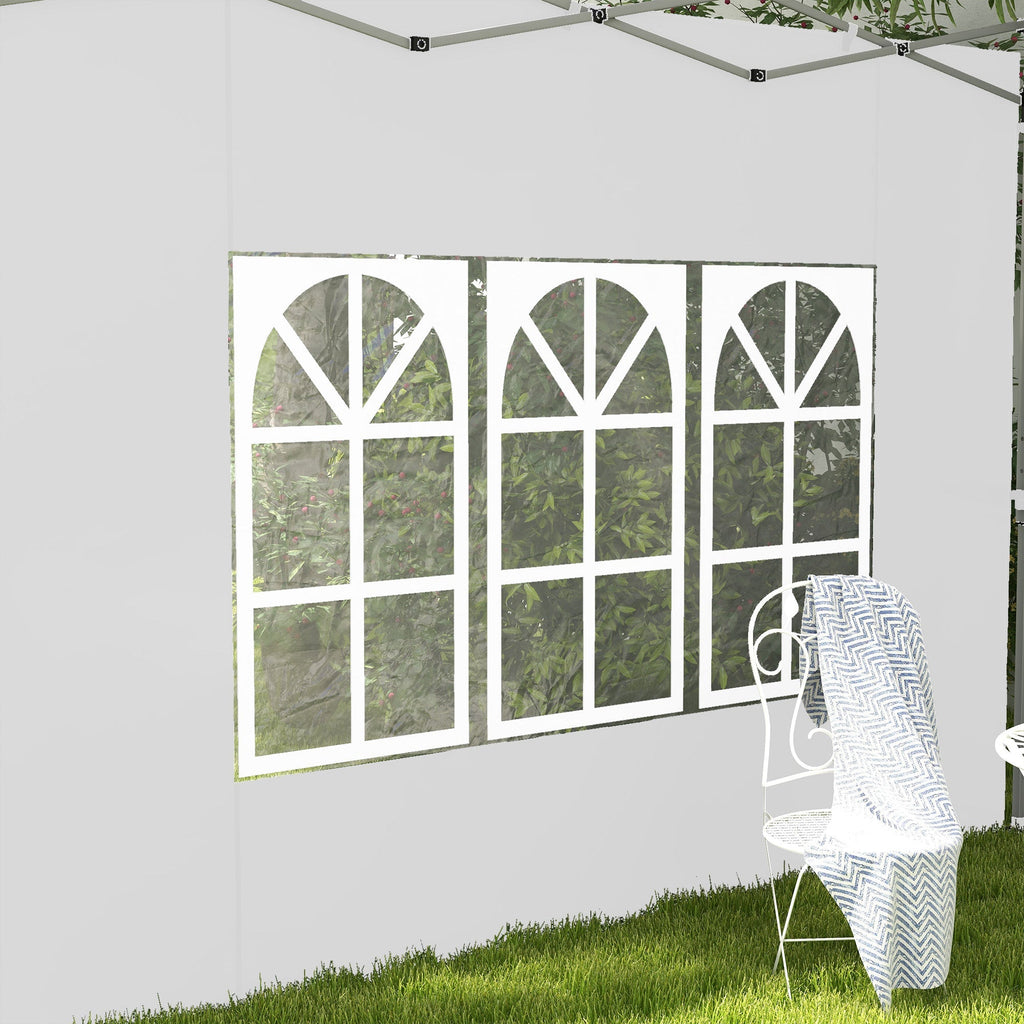 Gazebo Side Panels for 3x3(m) or 3x4(m) Pop Up Gazebo, 2 Pack Sides Replacement, White