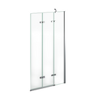 Liv Folding Pivot 6mm Glass Shower Bath Screen - 1400mm x 800mm - Chrome