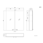 Revo  Non Illuminated Mirror Cabinet