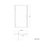 Solis 6mm Glass Recessed Pivot Shower Door - Chrome