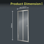 Vesper 4mm Glass Bi-Fold Shower Door - Chrome
