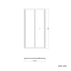 Vesper 4mm Glass Bi-Fold Shower Door - Chrome