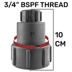 IBC 2” S60X6 – 3/4" BSPF Extender Adaptor with MDPE Straight 20mm
