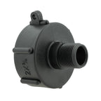 IBC 2” S60X6 Cap with In-Line BSPF Threaded Valve