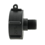 IBC 2” S60X6 Cap with BSPF Thread-Quick Connect Male Valve and Hose Connector Brass
