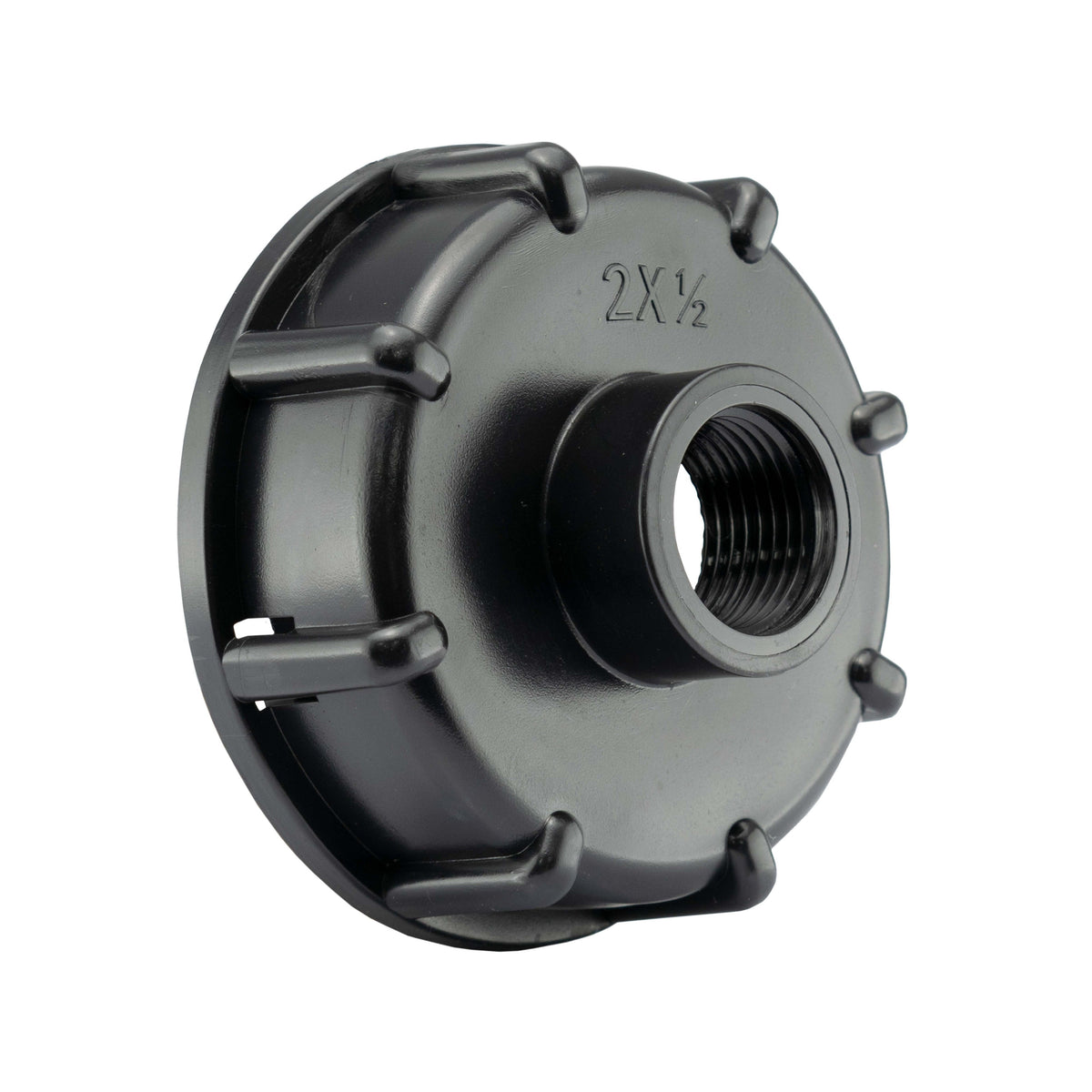 IBC 2” S60X6 Cap with Polished Brass Bib Tap 15mm Barb
