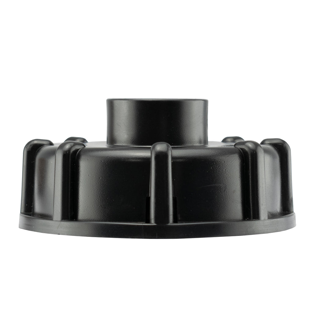IBC 2” S60X6 Cap with Nickle Plated Bib Tap ½” Barb