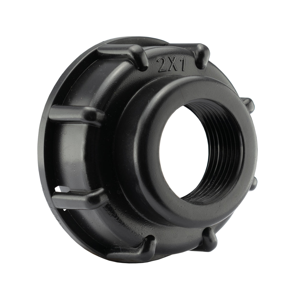 IBC 2” S60X6 Cap with Lever Valve and 32mm MDPE Straight