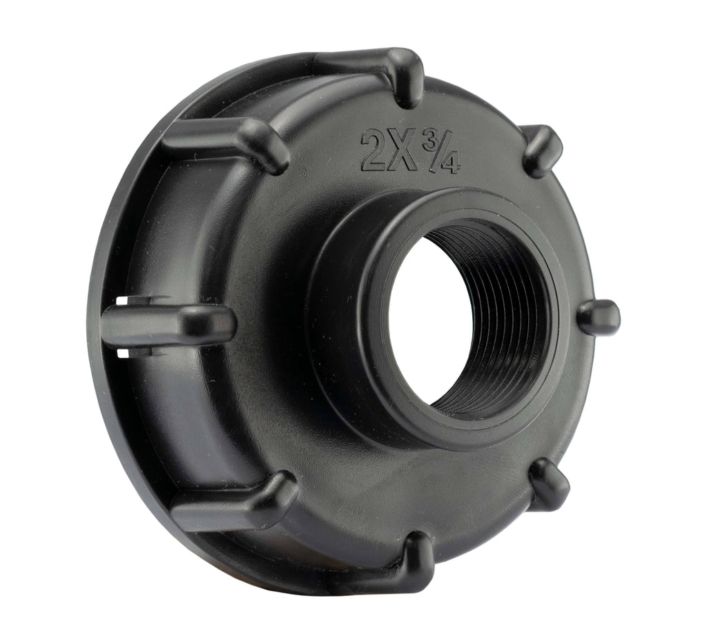 IBC 2” S60X6 Cap with ¾” BSP Threaded Hose Connector and Double Male WL