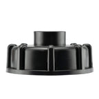 IBC 2” S60X6 Cap with Threaded Hose Fitting, Double Male and Hose Connector Lime