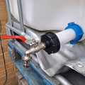 IBC S60x6 M-F Extender Swivel with S60X6 Cap and Quick Connect Lever Tap ¾” BSP