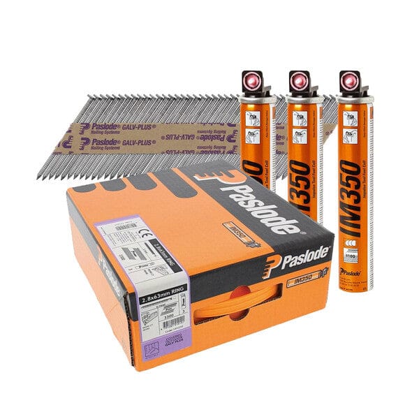 IM630CI Galvanised Plus Nail Fuel Pack (Pack of 2500 + 2 Fuel Cells) -  3.1mm x 90mm