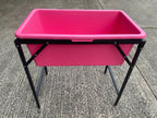 Pink Dog Bath with Drain Valve (Lime) and Stand