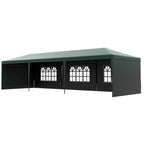 9 x 3 m Patio Gazebo Canopy Tent with Removable Walls, for Outdoor Party Wedding, Green