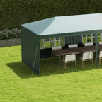 9 x 3 m Patio Gazebo Canopy Tent with Removable Walls, for Outdoor Party Wedding, Green