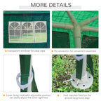 9 x 3 m Patio Gazebo Canopy Tent with Removable Walls, for Outdoor Party Wedding, Green