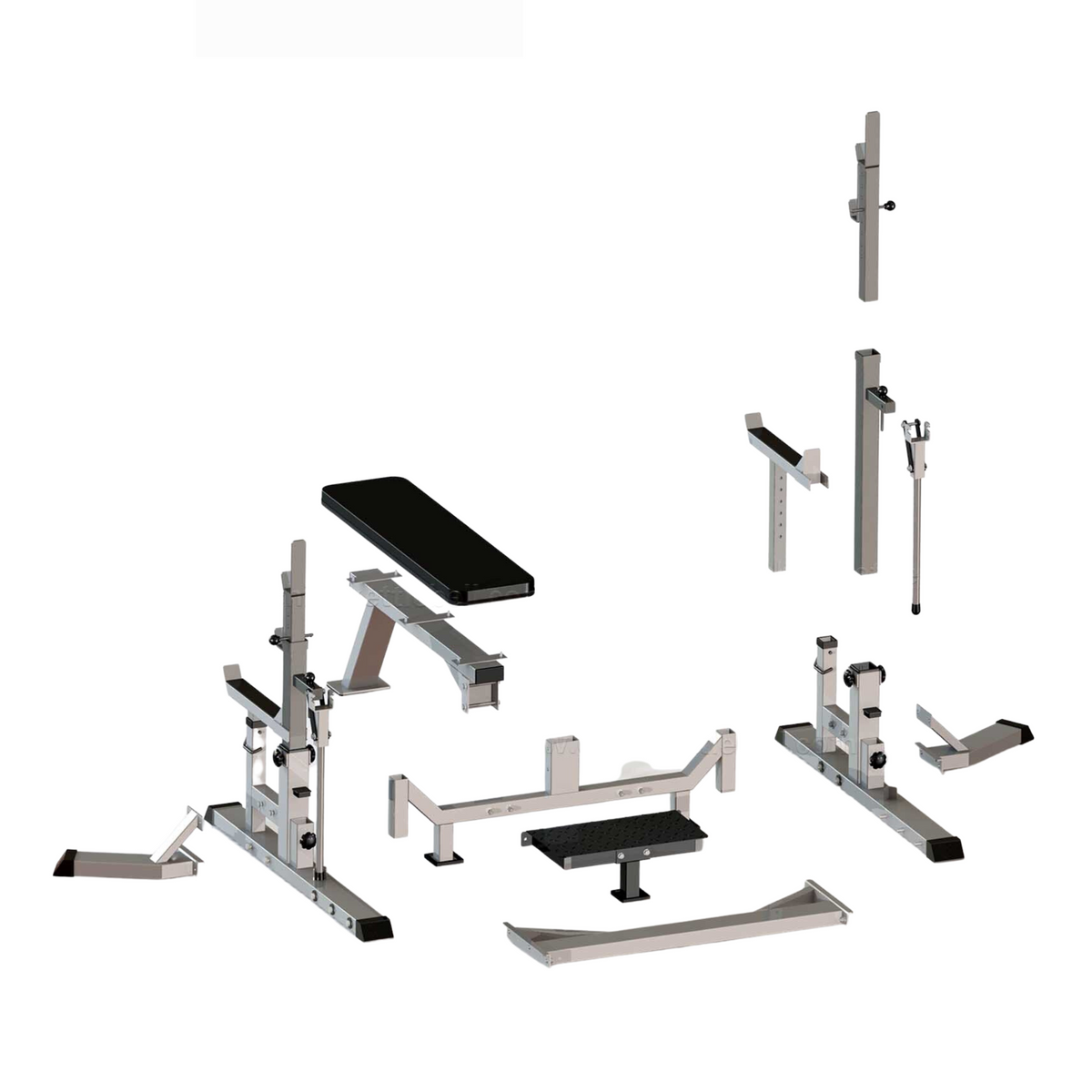 Muscle Motion IPF Commercial Powerlifting Rack Bench Press Combo Rack