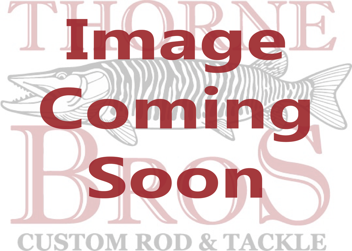 Placeholder image with text "Image Coming Soon" over a faded logo featuring a musky fish and the words Thorne Bros Custom Rod & Tackle, representing a fishing tackle store and indicating future availability of the Snaggle Tooth Tackle Bar Bell product.