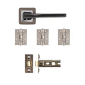 Invictus Matt Satin Black Finish Door Handle Kit
