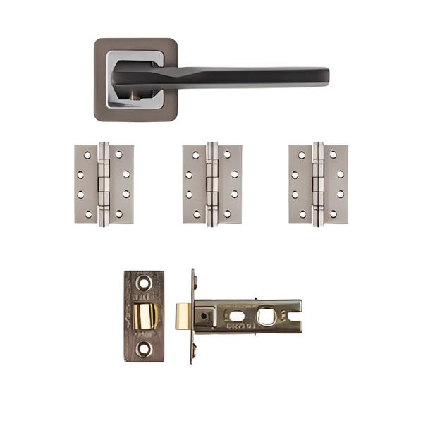 Invictus Matt Satin Black Finish Door Handle Kit