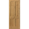 Rustic Oak Shaker 4 Panel Pre Finished Internal Door - All Sizes