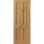 Rustic Oak Shaker 4 Panel Pre Finished Internal Door - All Sizes