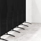 6 Panel Folding Privacy Screen, 5.7FT Tall Room Divider with UV30+ Protection, Black
