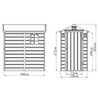 Jasmine 4ft x 6ft Plastic Apex Shed with Foundation Kit