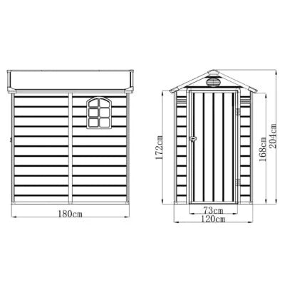 Jasmine 4ft x 6ft Plastic Apex Shed with Foundation Kit