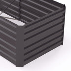 Galvanized Raised Garden Bed Kit with Reinforcing Bars, Large and Tall Metal Planter Box for Vegetables, Flowers and Herbs, 6' x 3' x 2', Dark Gray