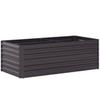 Galvanized Raised Garden Bed Kit with Reinforcing Bars, Large and Tall Metal Planter Box for Vegetables, Flowers and Herbs, 6' x 3' x 2', Dark Gray