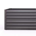 Galvanized Raised Garden Bed Kit with Reinforcing Bars, Large and Tall Metal Planter Box for Vegetables, Flowers and Herbs, 6' x 3' x 2', Dark Gray