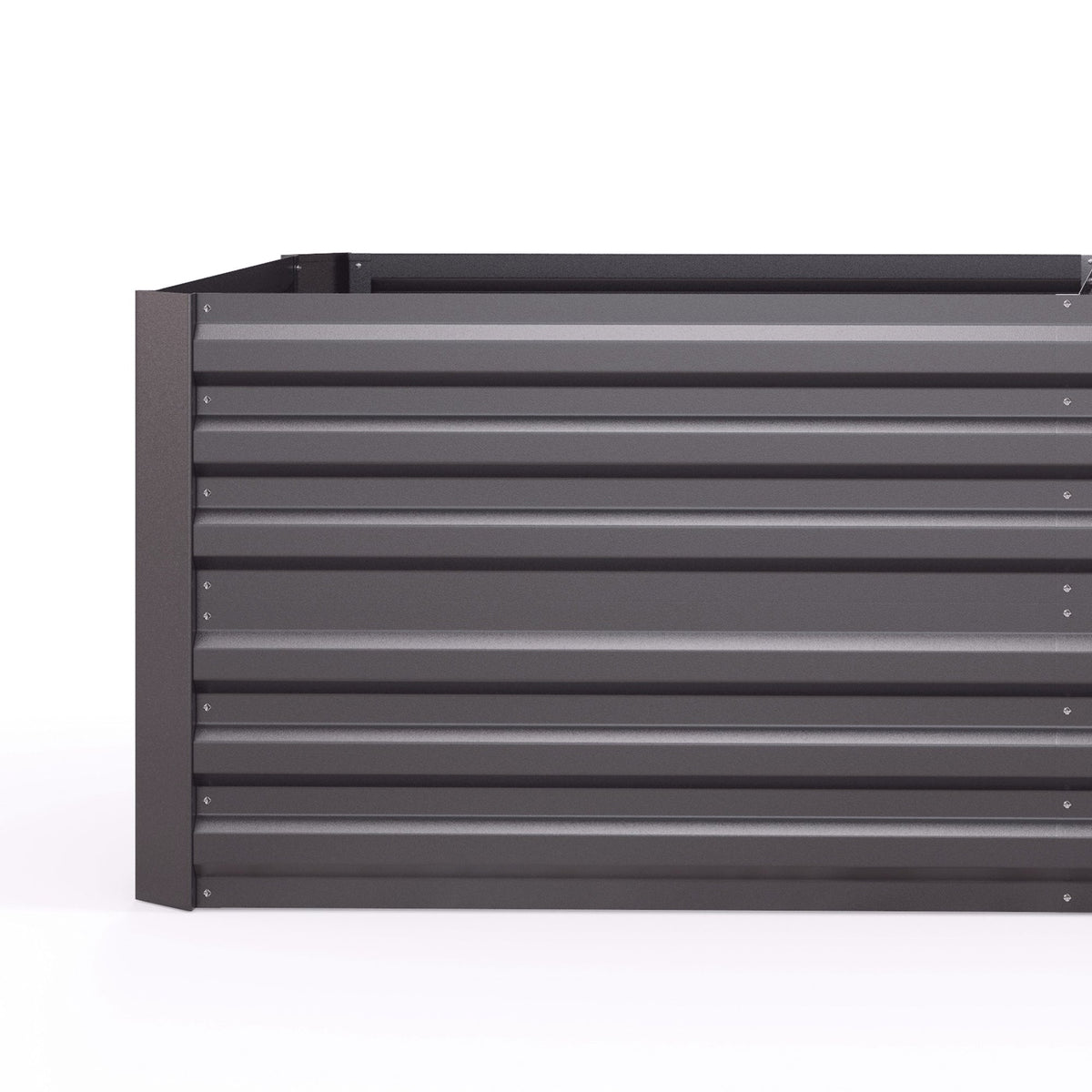 Galvanized Raised Garden Bed Kit with Reinforcing Bars, Large and Tall Metal Planter Box for Vegetables, Flowers and Herbs, 6' x 3' x 2', Dark Gray
