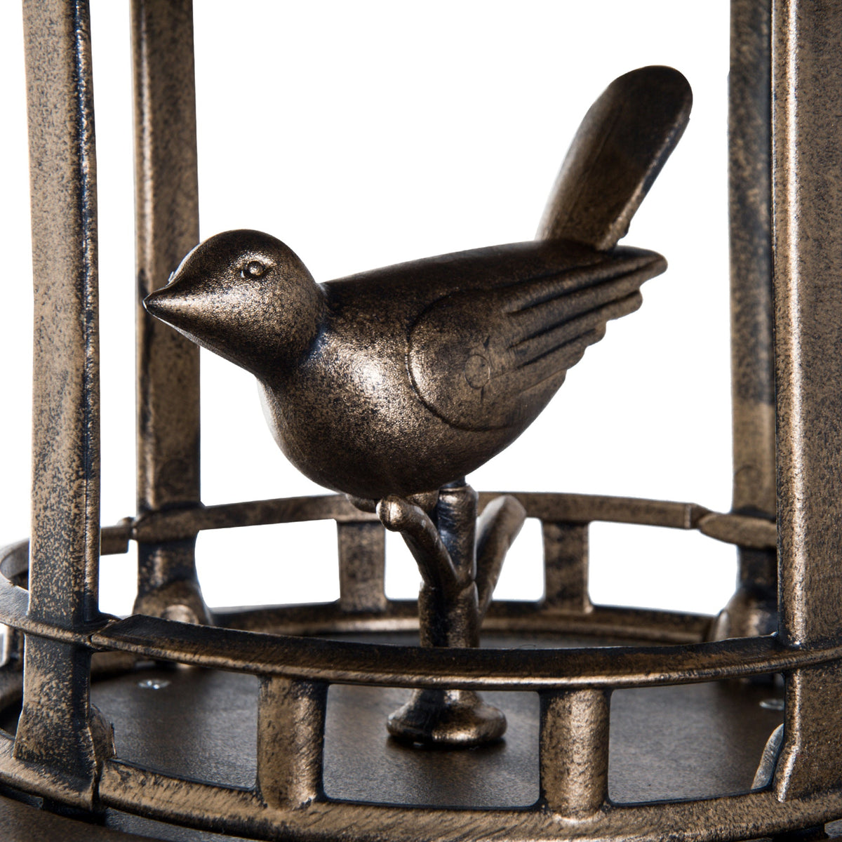 Antique Gold 3-in-1 Garden Bird Bath with Feeder & Underneath Flower Planter