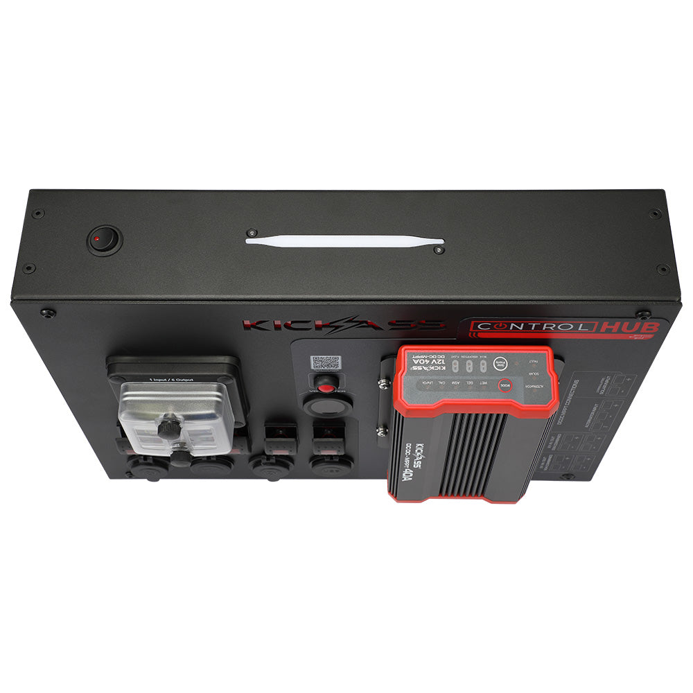 KickAss 12V Control Hub / Panel with 40A DCDC Charger